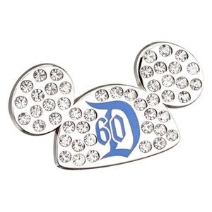 Disneyland 60th Anniversary Diamond Decades Pin - Jeweled Ear Hat with letter D